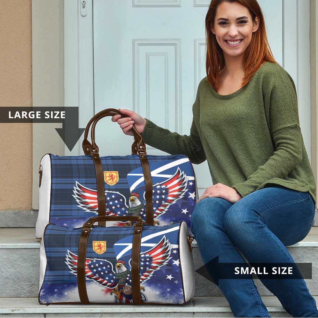 Scottish-American Heritage Month Travel Bag USA Eagle with Scottish Traditional Costume