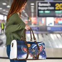 Scottish-American Heritage Month Travel Bag USA Eagle with Scottish Traditional Costume