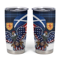 Scottish-American Heritage Month Tumbler Cup USA Eagle with Scottish Traditional Costume