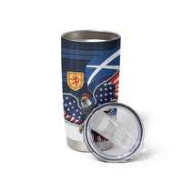 Scottish-American Heritage Month Tumbler Cup USA Eagle with Scottish Traditional Costume