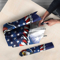 Scottish-American Heritage Month Umbrella USA Eagle with Scottish Traditional Costume