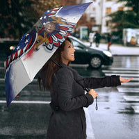 Scottish-American Heritage Month Umbrella USA Eagle with Scottish Traditional Costume