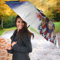 Scottish-American Heritage Month Umbrella USA Eagle with Scottish Traditional Costume