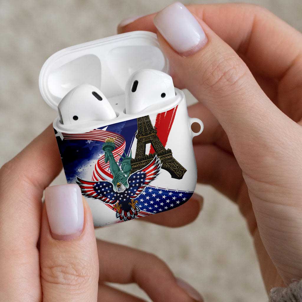 French-American Heritage Month AirPods Case Dual Heritage and National Flag