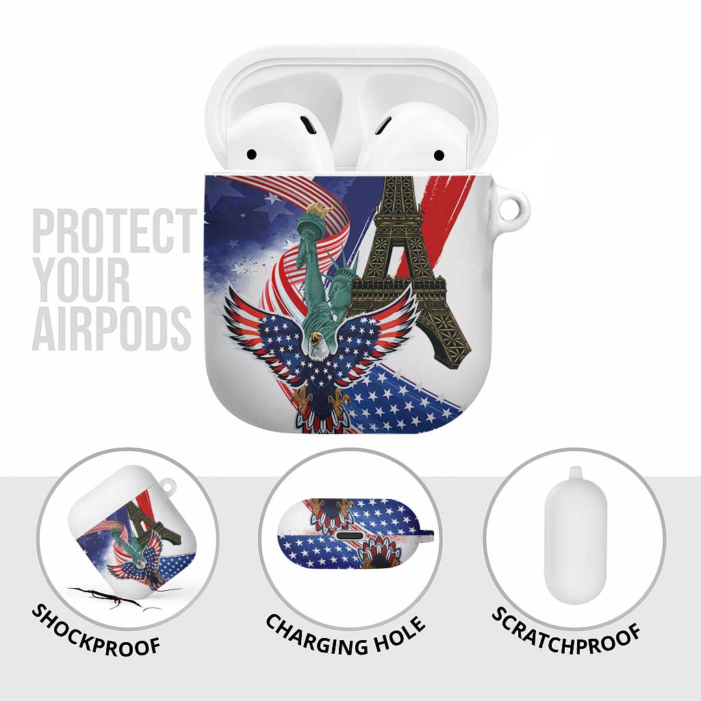 French-American Heritage Month AirPods Case Dual Heritage and National Flag