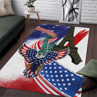 French-American Heritage Month Area Rug Dual Heritage and National Flag