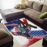 French-American Heritage Month Area Rug Dual Heritage and National Flag