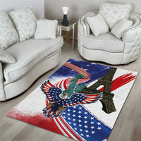 French-American Heritage Month Area Rug Dual Heritage and National Flag