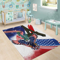 French-American Heritage Month Area Rug Dual Heritage and National Flag