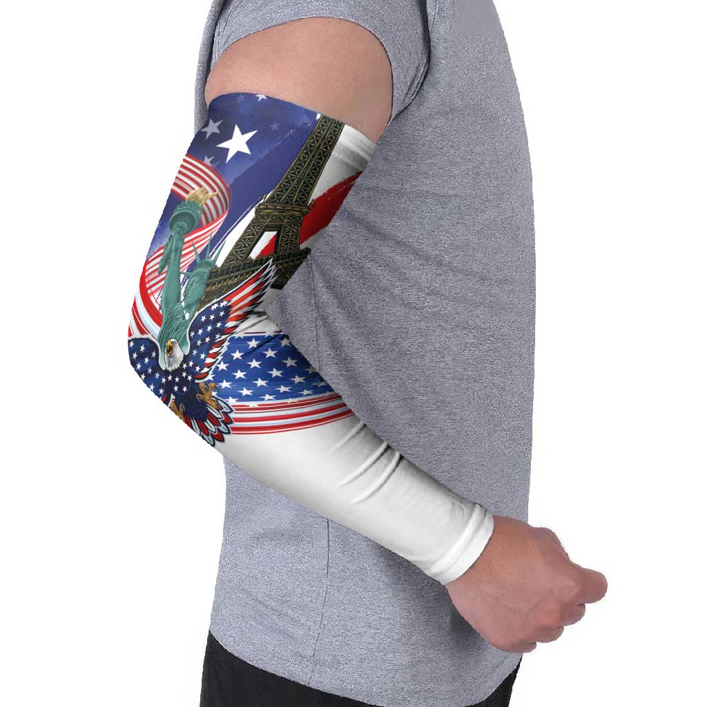 French-American Heritage Month Arm Sleeves Dual Heritage and National Flag