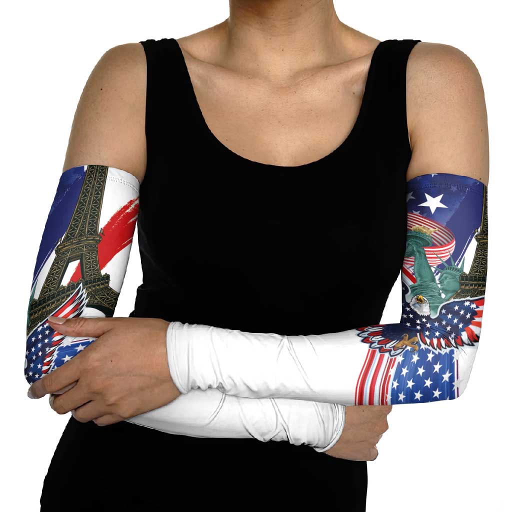 French-American Heritage Month Arm Sleeves Dual Heritage and National Flag