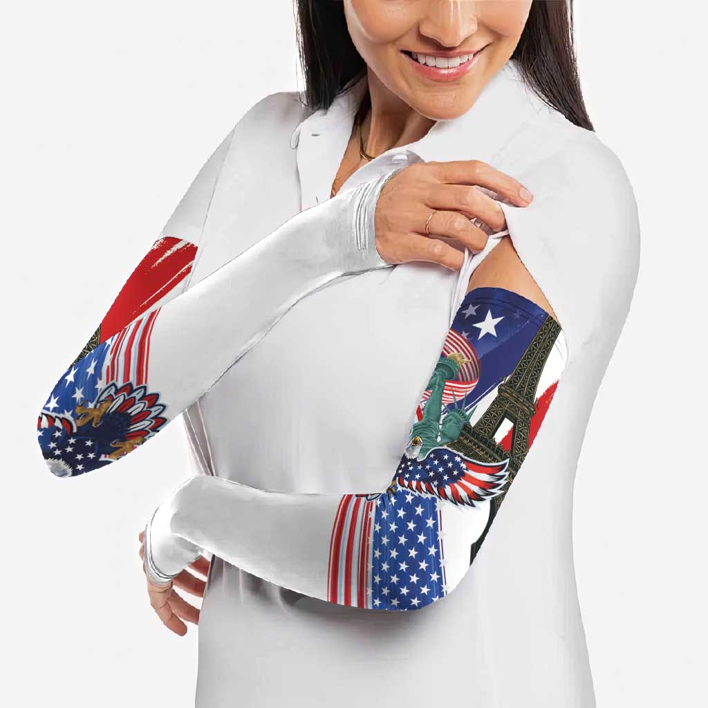 French-American Heritage Month Arm Sleeves Dual Heritage and National Flag