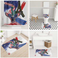 French-American Heritage Month Bathroom Set Dual Heritage and National Flag