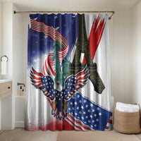 French-American Heritage Month Bathroom Set Dual Heritage and National Flag