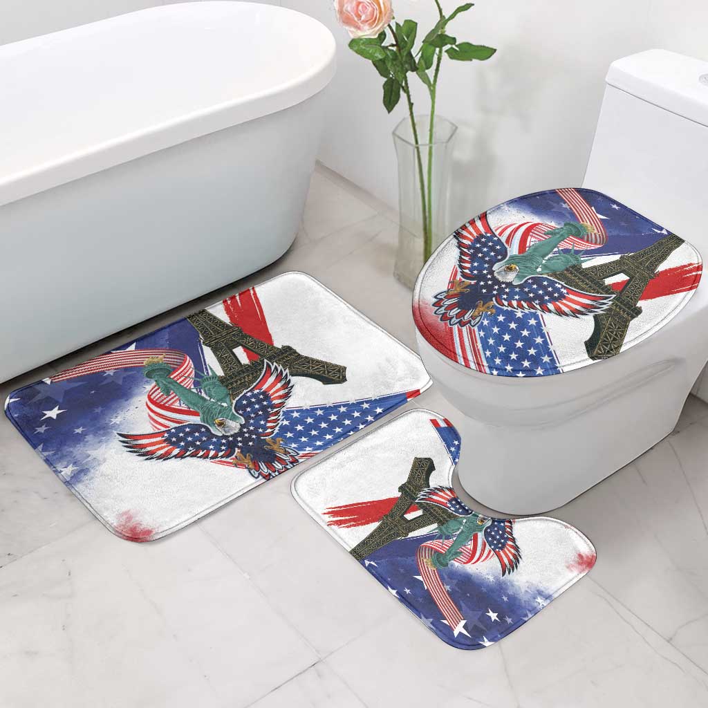 French-American Heritage Month Bathroom Set Dual Heritage and National Flag
