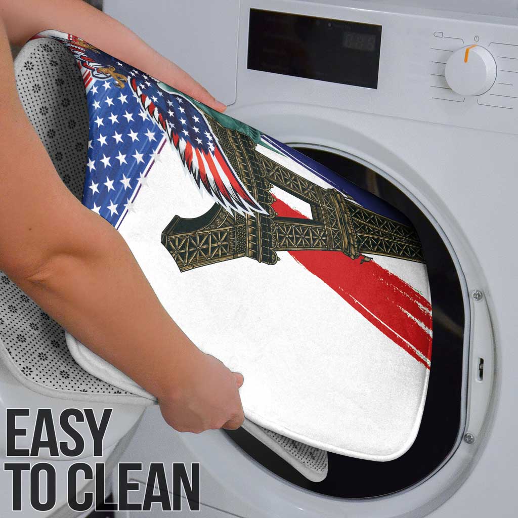 French-American Heritage Month Bathroom Set Dual Heritage and National Flag