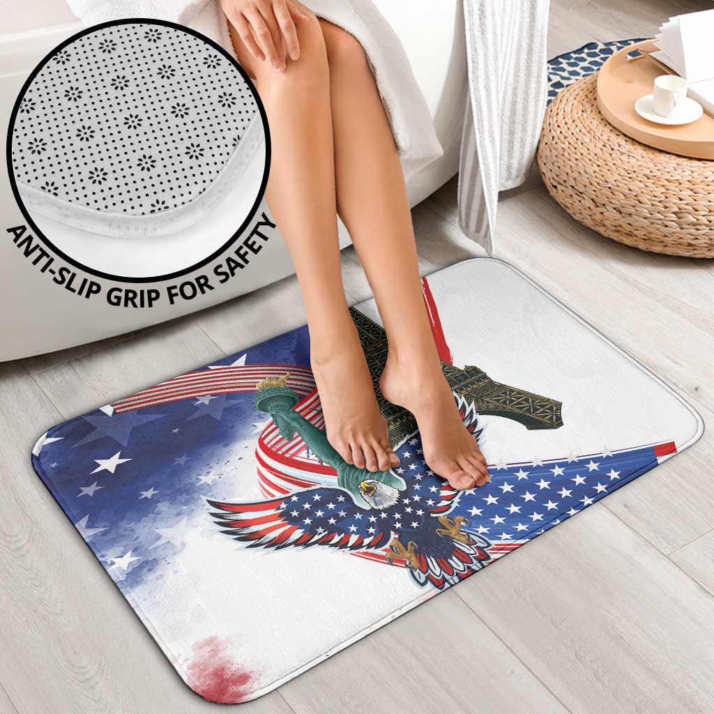 French-American Heritage Month Bathroom Set Dual Heritage and National Flag