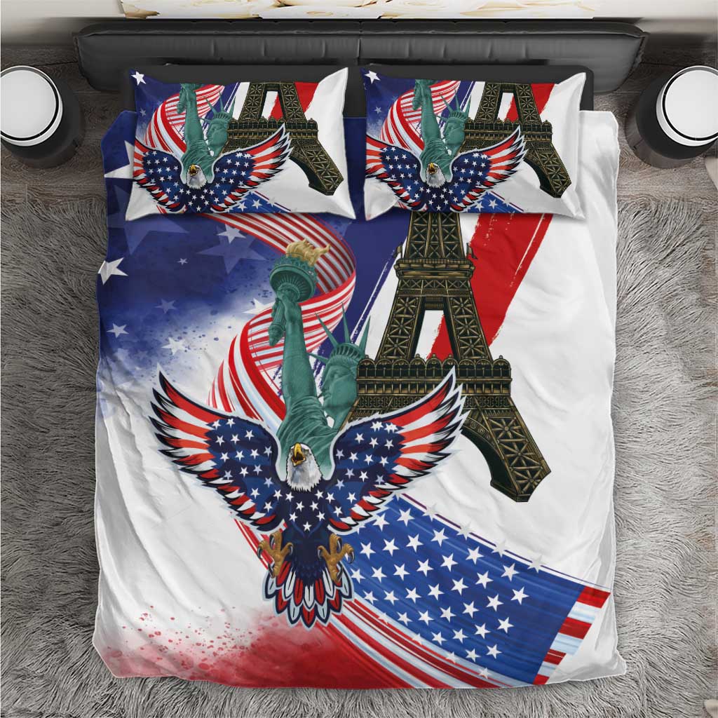 French-American Heritage Month Bedding Set Dual Heritage and National Flag
