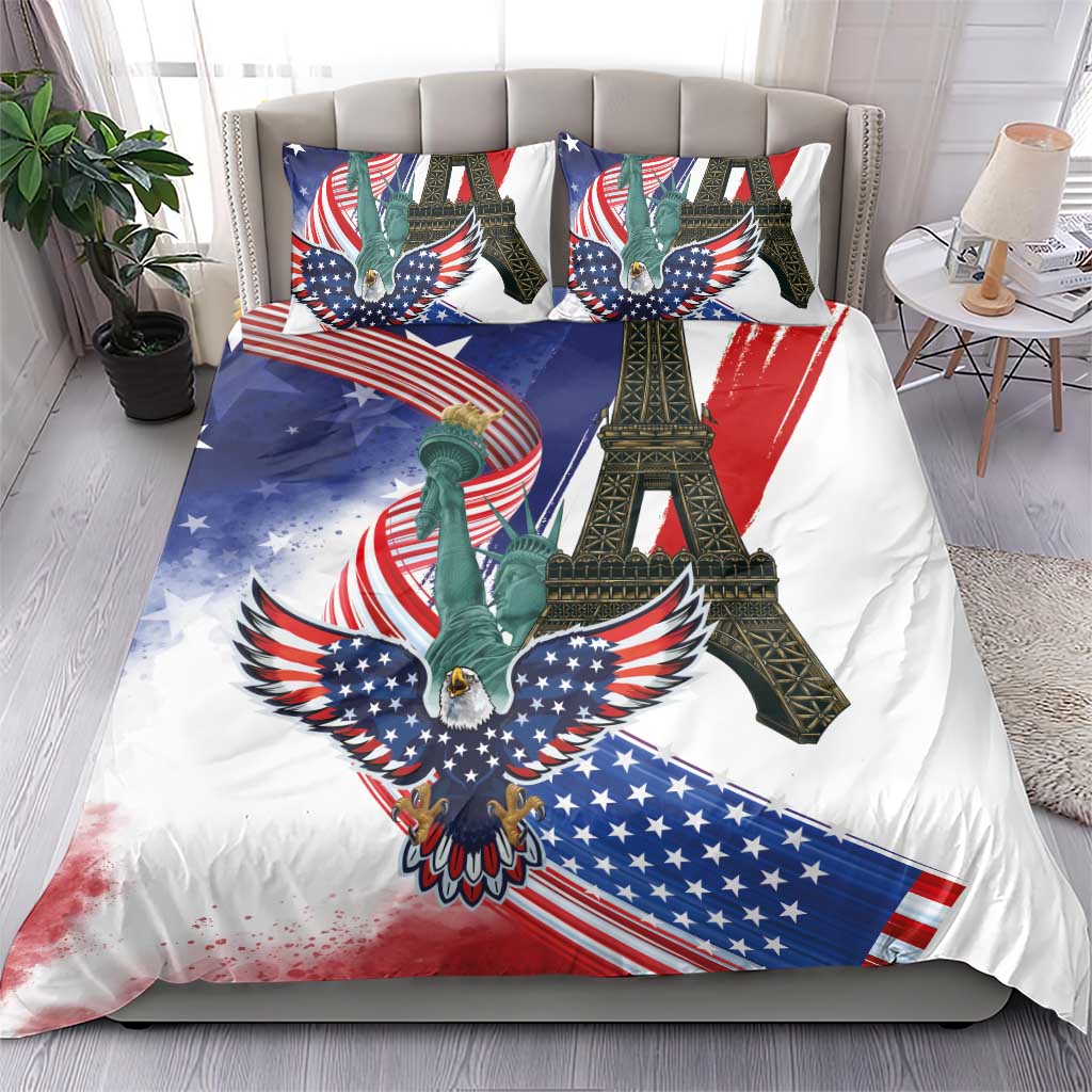 French-American Heritage Month Bedding Set Dual Heritage and National Flag
