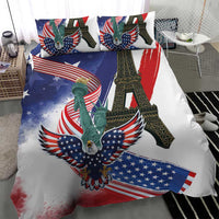 French-American Heritage Month Bedding Set Dual Heritage and National Flag