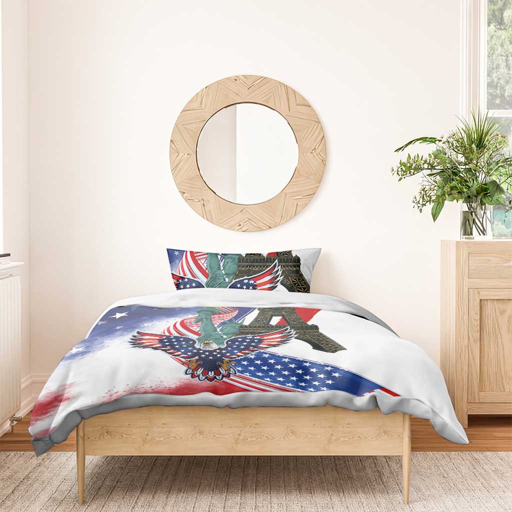 French-American Heritage Month Bedding Set Dual Heritage and National Flag
