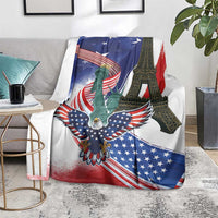 French-American Heritage Month Blanket Dual Heritage and National Flag