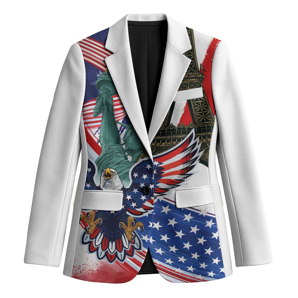 French-American Heritage Month Blazer Dual Heritage and National Flag