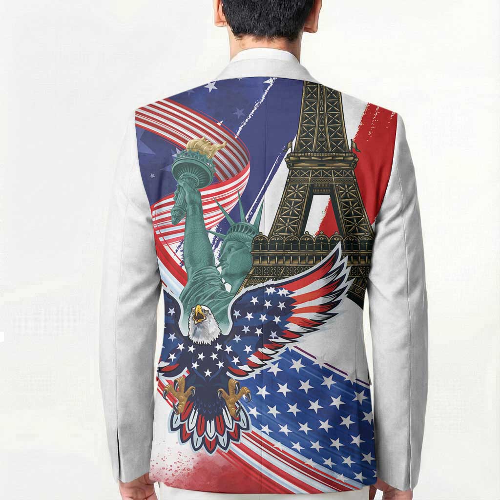 French-American Heritage Month Blazer Dual Heritage and National Flag