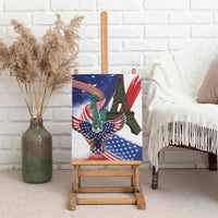 French-American Heritage Month Canvas Wall Art Dual Heritage and National Flag