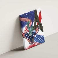 French-American Heritage Month Canvas Wall Art Dual Heritage and National Flag