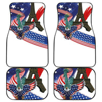 French-American Heritage Month Car Mats Dual Heritage and National Flag