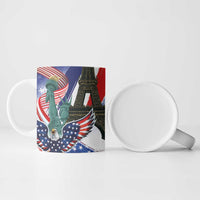 French-American Heritage Month Ceramic Mug Dual Heritage and National Flag