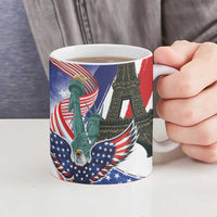 French-American Heritage Month Ceramic Mug Dual Heritage and National Flag