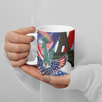 French-American Heritage Month Ceramic Mug Dual Heritage and National Flag