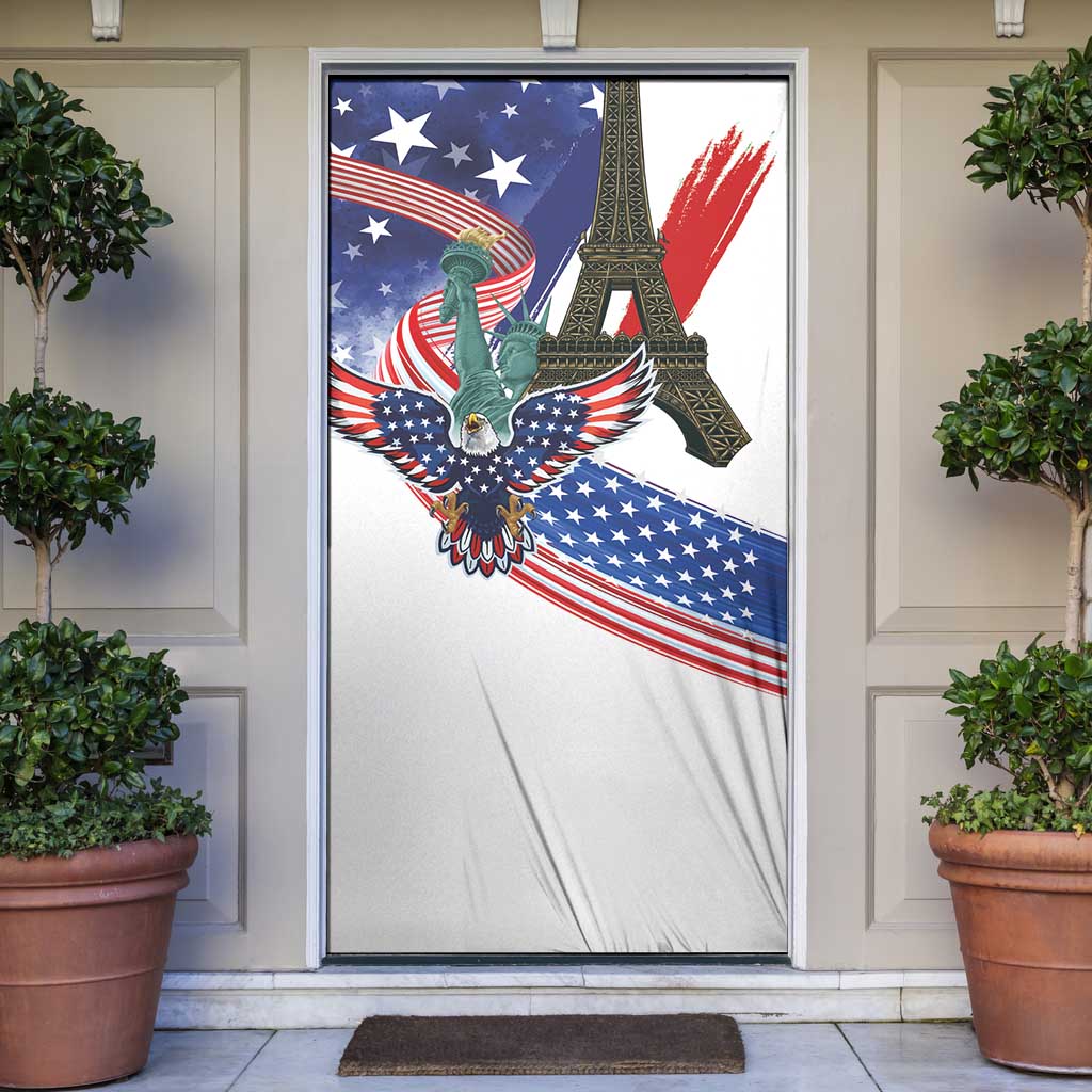French-American Heritage Month Door Cover Dual Heritage and National Flag
