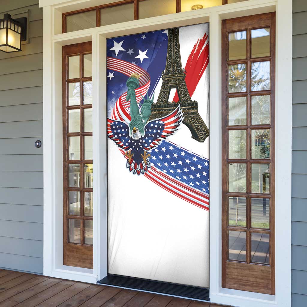 French-American Heritage Month Door Cover Dual Heritage and National Flag