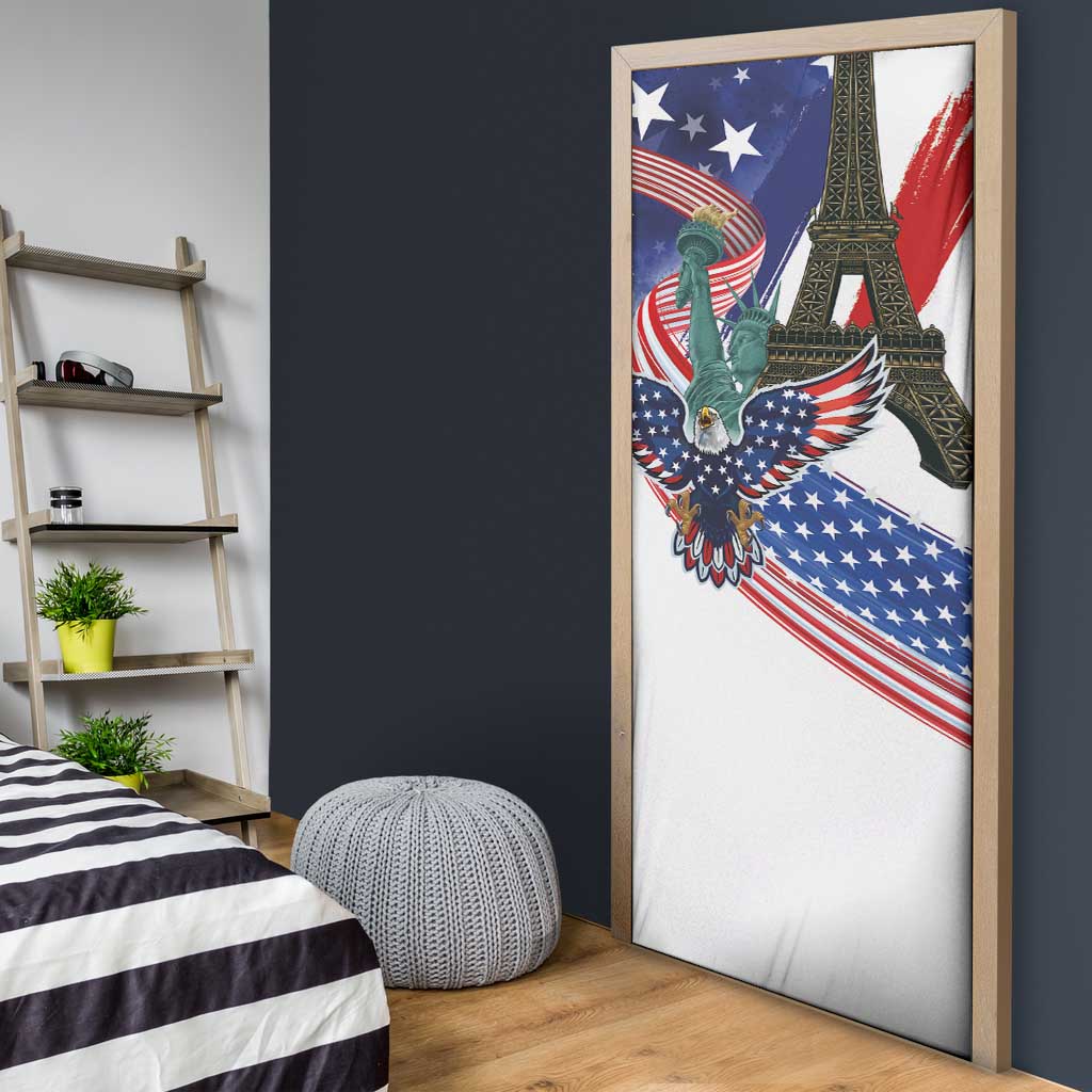 French-American Heritage Month Door Cover Dual Heritage and National Flag
