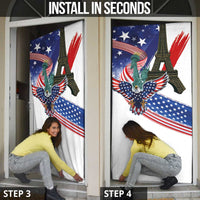 French-American Heritage Month Door Cover Dual Heritage and National Flag