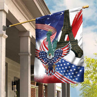 French-American Heritage Month Garden Flag Dual Heritage and National Flag