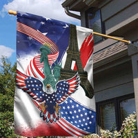 French-American Heritage Month Garden Flag Dual Heritage and National Flag