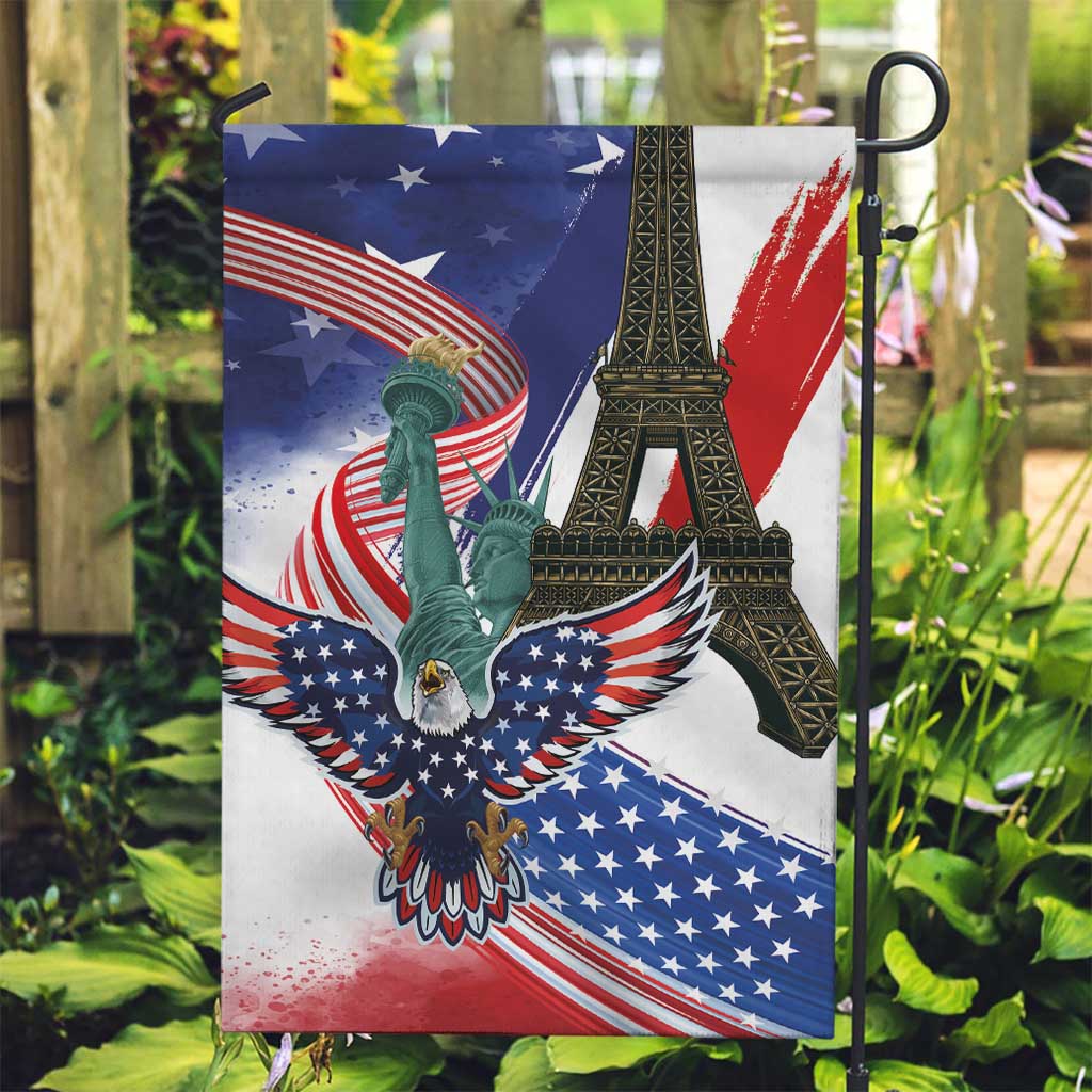French-American Heritage Month Garden Flag Dual Heritage and National Flag