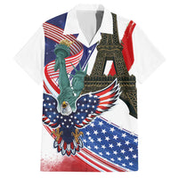 French-American Heritage Month Hawaiian Shirt Dual Heritage and National Flag