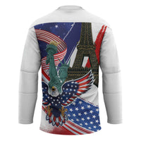French-American Heritage Month Hockey Jersey Dual Heritage and National Flag