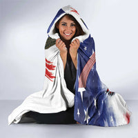 French-American Heritage Month Hooded Blanket Dual Heritage and National Flag