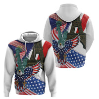 French-American Heritage Month Hoodie Dual Heritage and National Flag
