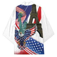 French-American Heritage Month Kimono Dual Heritage and National Flag