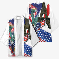French-American Heritage Month Kimono Dual Heritage and National Flag