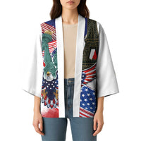 French-American Heritage Month Kimono Dual Heritage and National Flag