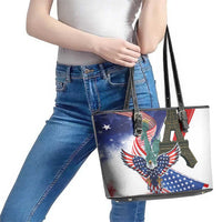 French-American Heritage Month Leather Tote Bag Dual Heritage and National Flag