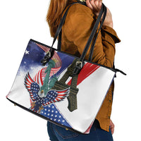 French-American Heritage Month Leather Tote Bag Dual Heritage and National Flag